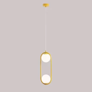 Szklana lampa wisząca Riva 1086H14 zwis loftowa żółta - Lampy sufitowe - miniaturka - grafika 1