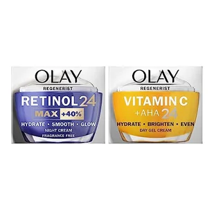 Olay Vitamin C + AHA 24 Krem na dzień 50 ml I Retinol 24 MAX Krem nawilżający na noc 50 ml - Kremy do twarzy - miniaturka - grafika 1