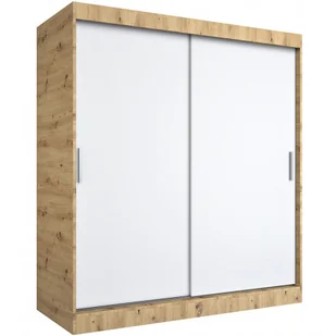 Szafa przesuwna 180 cm dąb artisan + biały G3-Z55 - Szafy - miniaturka - grafika 1