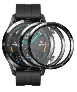 ZESTAW 2X Szkło Hybrydowe FULL GLUE 5D do Huawei Watch GT 2 46mm czarny - Akcesoria do smartwatchy - miniaturka - grafika 1