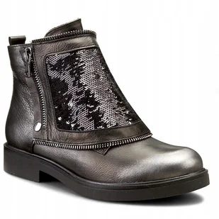 BOTKI CARINII B3636/SO SKÓRA SZARY R.40 - Botki damskie - miniaturka - grafika 1