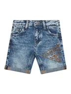 Spodenki damskie - Guess Szorty jeansowe N5GD16 D41E0 Niebieski Regular Fit - miniaturka - grafika 1