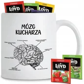 Kubki - Kubek Z Nadrukiem PREZENT DLA KUCHARZA MÓZG Biały - miniaturka - grafika 1