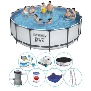 Super zestaw basenowy - Bestway Steel Pro MAX 457x122 cm Beef - Baseny ogrodowe - miniaturka - grafika 1