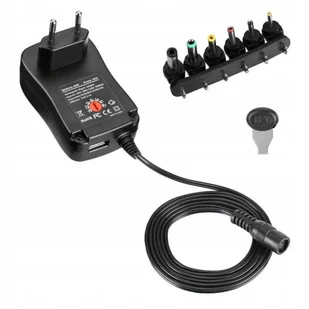 Zasilacz sieciowy Techly Uniwersalny Regulowany 3-12V 1A 12W USB 5V 2.1A - Pozostałe akcesoria sieciowe - miniaturka - grafika 1