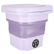 Akcesoria turystyczne - Pralka automatyczna turystyczna mini składana przenośna 8L fioletowa Kik Sp. z o. o. Sp. k. - miniaturka - grafika 1