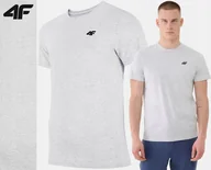 Koszulki męskie - Koszulka Męska 4f T-shirt Bawełniany Podkoszulek Sportowy Co Dzień 2256 S - miniaturka - grafika 1