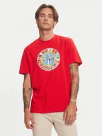 Koszulki męskie - Napapijri T-Shirt S-Dorees NP0A4IBE Czerwony Regular Fit - miniaturka - grafika 1