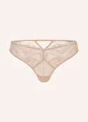 Majtki damskie - Calvin Klein Figi Sensual Stretch Lace beige - miniaturka - grafika 1