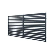 Ogrodzenia - Polargos Brama Juga 2-skrzydłowa antracyt 400 x 150 cm - miniaturka - grafika 1