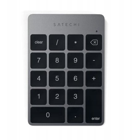 Satechi Slim Wireless Keypad - aluminiowa klawiatura numeryczna Bluetooth space gray ST-KSALKPM