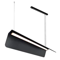 Lampy sufitowe - Wisząca lampa nad wyspę Agrola 5206 Shilo belka listwa czarna - miniaturka - grafika 1