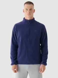 Bluza z polaru rozpinana męska 4F 4FWMM00TFLEM316-31S Granatowy - Bluzy męskie - miniaturka - grafika 1