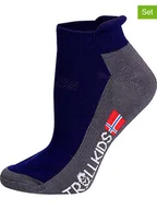 Skarpetki damskie - Trollkids Skarpety turystyczne (2 pary) "Low Cut Socks II" w kolorze granatowym - miniaturka - grafika 1
