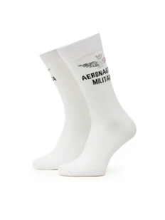Aeronautica Militare Skarpety Wysokie Męskie 251CZ010L499 Biały - Skarpetki męskie - miniaturka - grafika 1