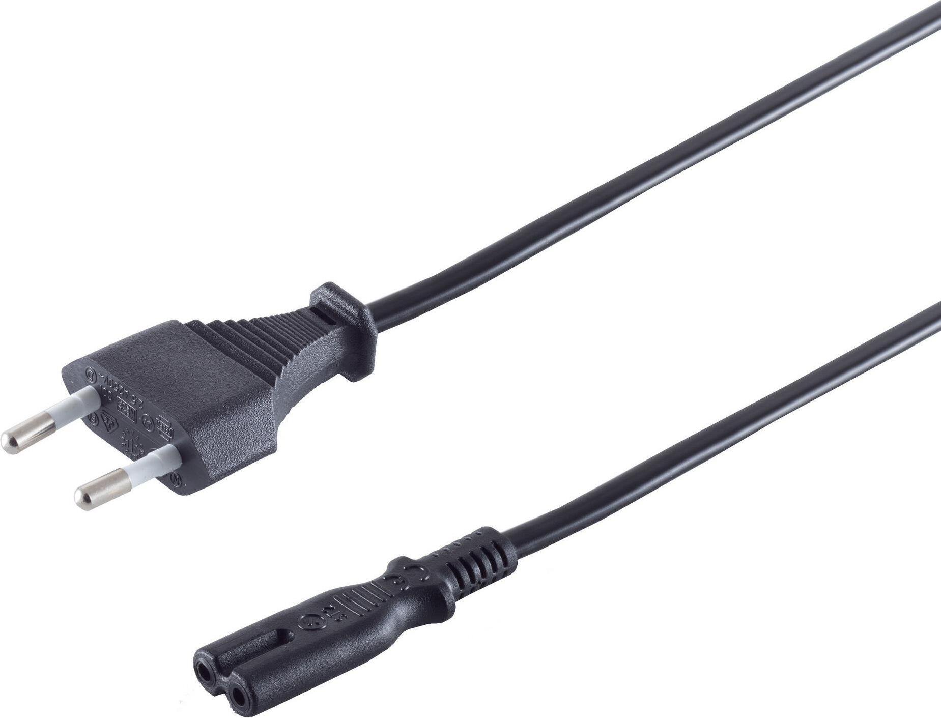 Kabel sieciowy S/CONN o maksymalnej łączności, podwójny rowek, VDE, 3,0 m (60002-3)