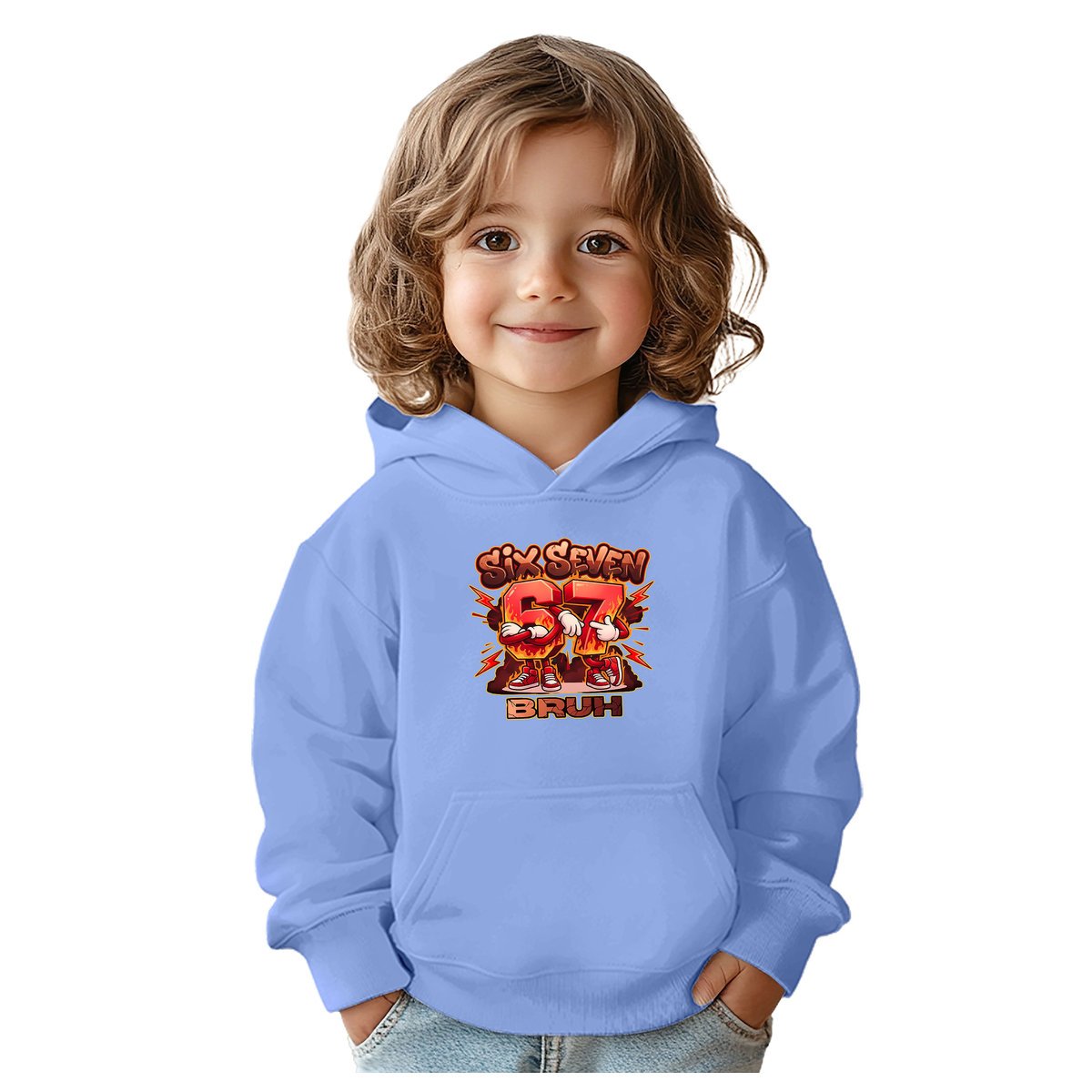 BLUZA DZIECIĘCA 67 SIX SEVEN VIRAL BRUH 122-128 CHŁOPIĘCA DZIEWCZĘCA
