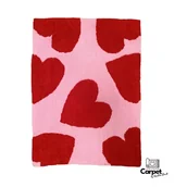 Dywany - Dywan w serduszka, miękki dywan do sypialni - miniaturka - grafika 1