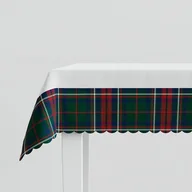 Obrusy i serwetki - Biały Obrus Świąteczny 140x180 SZKOTI Zielony - miniaturka - grafika 1