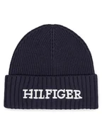 Czapki męskie - Tommy Hilfiger Czapka Monotype Beanie AM0AM11737 Granatowy - miniaturka - grafika 1