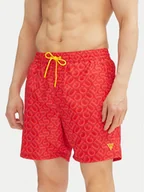 Kąpielówki męskie - Guess Szorty kąpielowe F4GT06 WG2A2 Czerwony Regular Fit - miniaturka - grafika 1