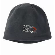 Czapki dla dzieci - Dziecięca czapka polarowa Jack Wolfskin WILDERNESS BEANIE K Phantom - M - miniaturka - grafika 1