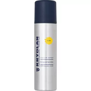 Kryolan, koloryzujący spray do włosów, 150ml, D34 - YELLOW - Farby do włosów i szampony koloryzujące - miniaturka - grafika 1