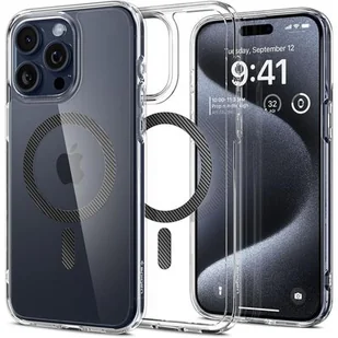 Etui APPLE IPHONE 15 PRO Spigen Ultra Hybrid Mag MagSafe Carbon Fiber transparentne - Etui i futerały do telefonów - miniaturka - grafika 1