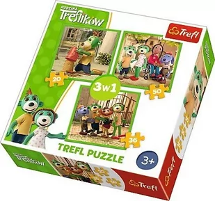 Trefl Puzzle 3w1 Rodzina Treflików - Zabawy Treflików GXP-645299 - Puzzle - miniaturka - grafika 1