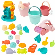 Zabawki do piasku - Duży zestaw do Piaskownicy Wiaderko Łopatka Foremki 27el. - miniaturka - grafika 1