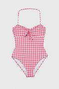 Stroje kąpielowe dla dziewczynek - Guess jednoczęściowy strój kąpielowy dziecięcy kolor różowy - miniaturka - grafika 1