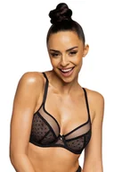 Biustonosze - Mat 3714/2 Dotssy Biustonosz miękki, czarny - miniaturka - grafika 1