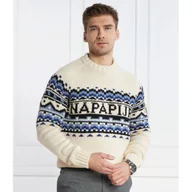 Swetry męskie - Napapijri Sweter D-HORLICK | Regular Fit | z dodatkiem wełny - miniaturka - grafika 1