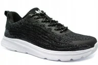 Sneakersy męskie - Buty sportowe męskie Sneakersy Lee Cooper czarne letnie lekkie 42 - miniaturka - grafika 1