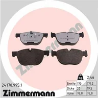 Klocki hamulcowe - Klocki hamulcowe - komplet ZIMMERMANN 24170.995.1 - miniaturka - grafika 1
