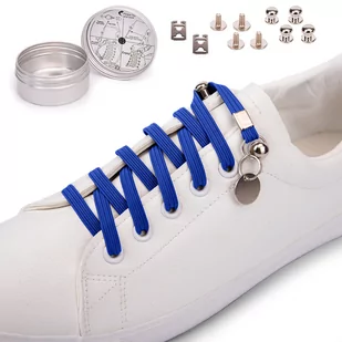 Sznurówki do butów sportowych bez wiązania niebieski - Akcesoria obuwnicze Sznurówki do butów sportowych bez wiązania niebieski - Akcesoria obuwnicze - miniaturka - grafika 1