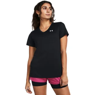 Koszulka damska Under Armour Tech SSV- Solid - Koszulki sportowe damskie - miniaturka - grafika 1