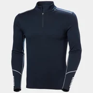 Pozostała odzież narciarska - Koszulka Termoaktywna Helly Hansen Lifa Merino Midweight 1/2 zip - Navy - M - miniaturka - grafika 1
