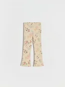 Spodnie i spodenki dla dziewczynek - Reserved - Spodnie Koci Domek Gabi - złamana biel - miniaturka - grafika 1