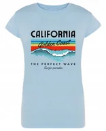 Koszulki i topy damskie - T-Shirt damski kolorowy nadruk California r.M - miniaturka - grafika 1