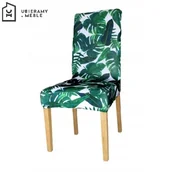 Pokrowce na meble - POKROWIEC NA KRZESŁO MONSTERA ZIELONE LIŚCIE PALMY [21CF] - miniaturka - grafika 1