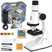 Mikroskopy i lupy - Mikroskop Edukacyjny dla Dzieci 1200x Zestaw Naukowy STEM + Walizka i Akcesoria do Eksperymentów - miniaturka - grafika 1