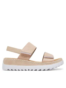 Rieker Sandały V4475-31 Beżowy - Sandały damskie - miniaturka - grafika 1