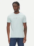 Koszulki męskie - Tommy Hilfiger T-Shirt UM0UM03525 Zielony Regular Fit - miniaturka - grafika 1