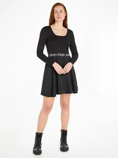 Calvin Klein Sukienka w kolorze czarnym - Sukienki - miniaturka - grafika 1