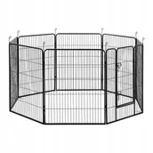 Akcesoria do hodowli zwierząt - Wiesenfield Kojec dla psa - z drzwiami - 8 segmentów modułowych - 100 cm wysokości WIE-DP-100N - miniaturka - grafika 1
