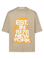 Koszulki męskie - Calvin Klein Jeans - T-shirt męski, beżowy|szary - miniaturka - grafika 1