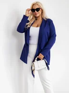 Marynarki i żakiety damskie - Klasyczna marynarka damska plus size granatowa (8275) - MOON - miniaturka - grafika 1