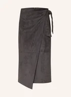 Spódnice - S.Oliver Black Label Spódnica Z Imitacji Skóry grau - miniaturka - grafika 1