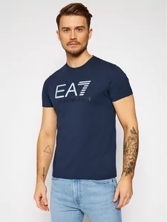 Koszulki męskie - Emporio Armani EA7 T-Shirt 3KPT12 PJ7CZ 1554 Granatowy Regular Fit - grafika 1